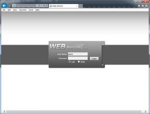 DVR Web Service Login Page