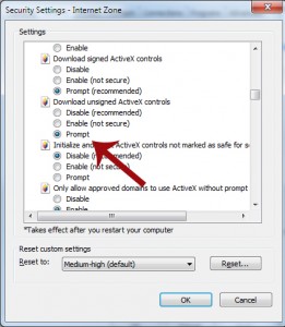 Unsigned ActiveX Prompt