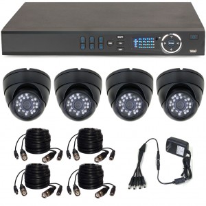 complete 4 channel ultimate mini dvr security camera system