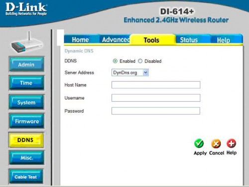 D-Link router ddns settings