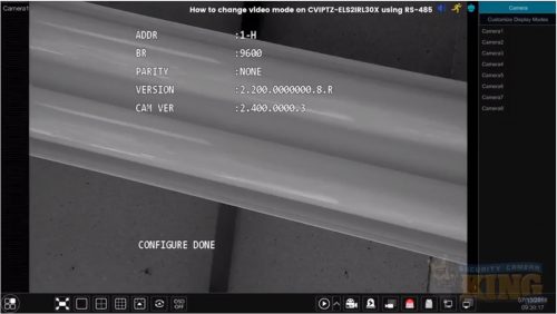 Change Video Mode On CVIPTZ-ELS2IRL30X
