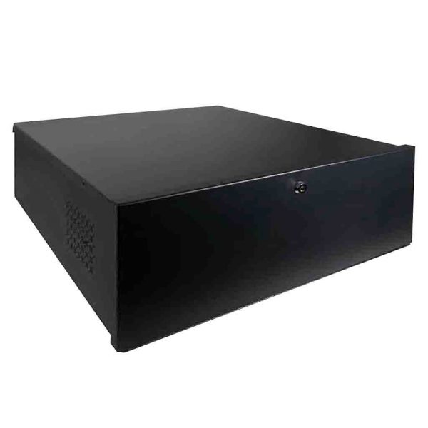 21x24x8 Large Steel Lockbox with fan designed for 1.5 and 2U DVRs & NVRs