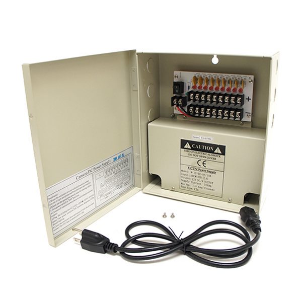 9 Channel 12V DC High Power CCTV Power Distribution Box