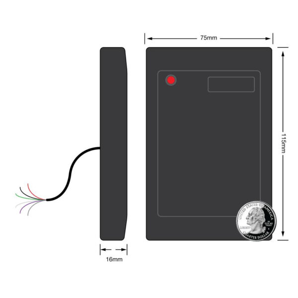 DX Weather Resistant Black Access Control Reader - Image 4