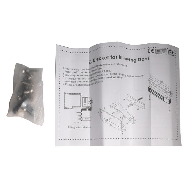 DX Series Z and L Brackets for 600lb Inward Swing Door - Image 3