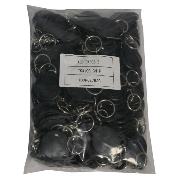 100 Pack DX Series 125KHz Access Control Key FOB (Black) - Image 4