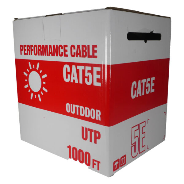 Outdoor Rated - Sun Resistant CAT5e Copper Cable 1000 feet (Black)