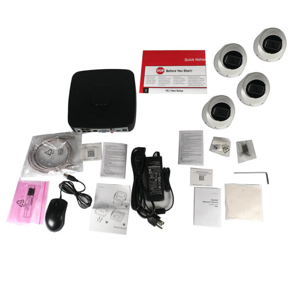 Complete Security System: 4-Channel Network Video Recorder (2TB) with 4 Eyeball Network Cameras (4MP) - Image 7