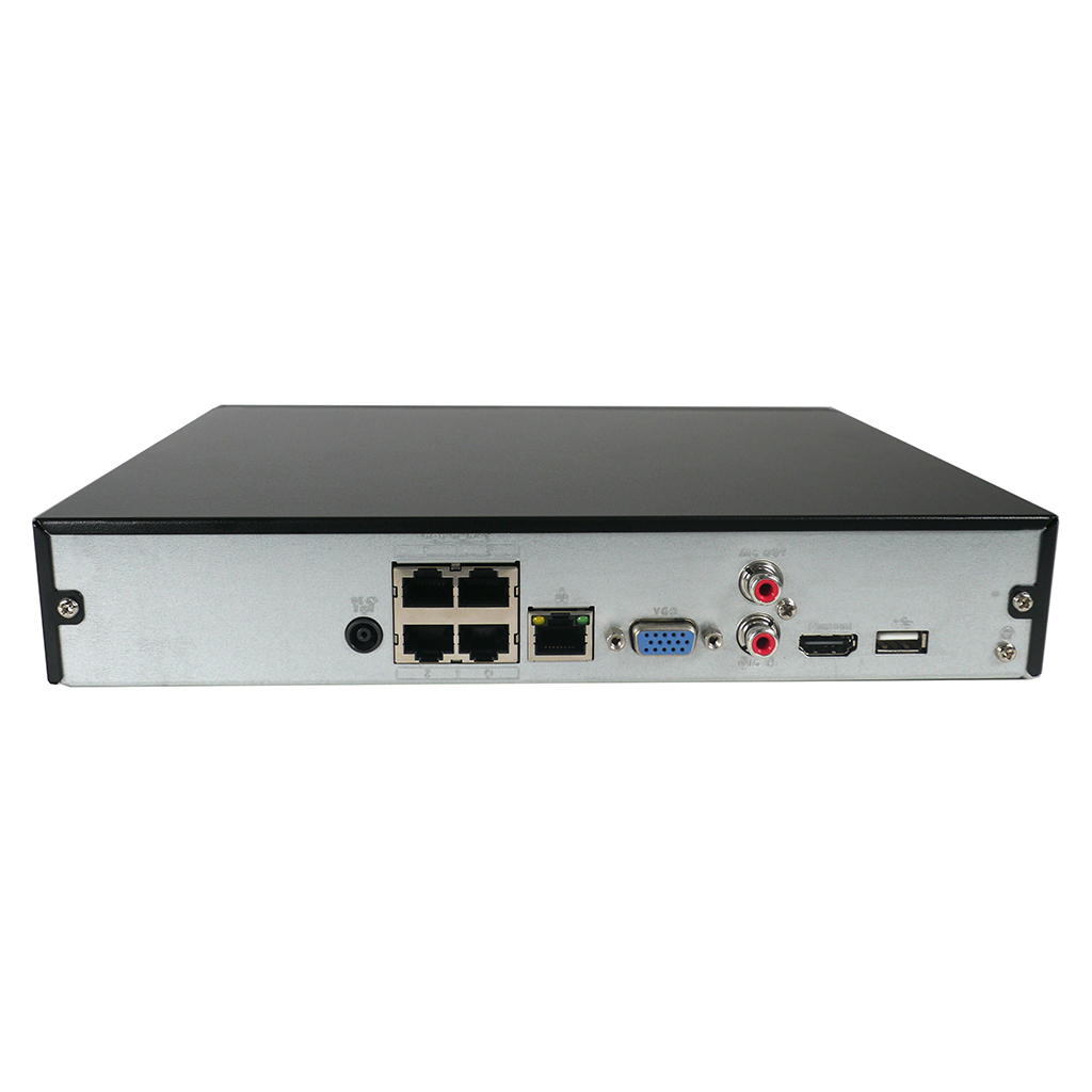 4CH Elite Series Compact 1U 4K H.265+ NVR W/ 4 Ports POE