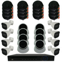 16 Channel DVR with Eight 8MP Dome Cameras & Eight 8MP Bullet Cameras