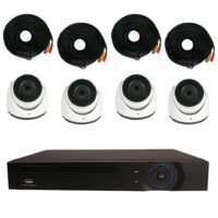 4 Channel DVR with Four 2MP Dome Cameras
