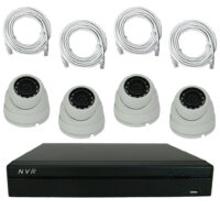 4 Channel NVR with Four 2MP Dome Cameras