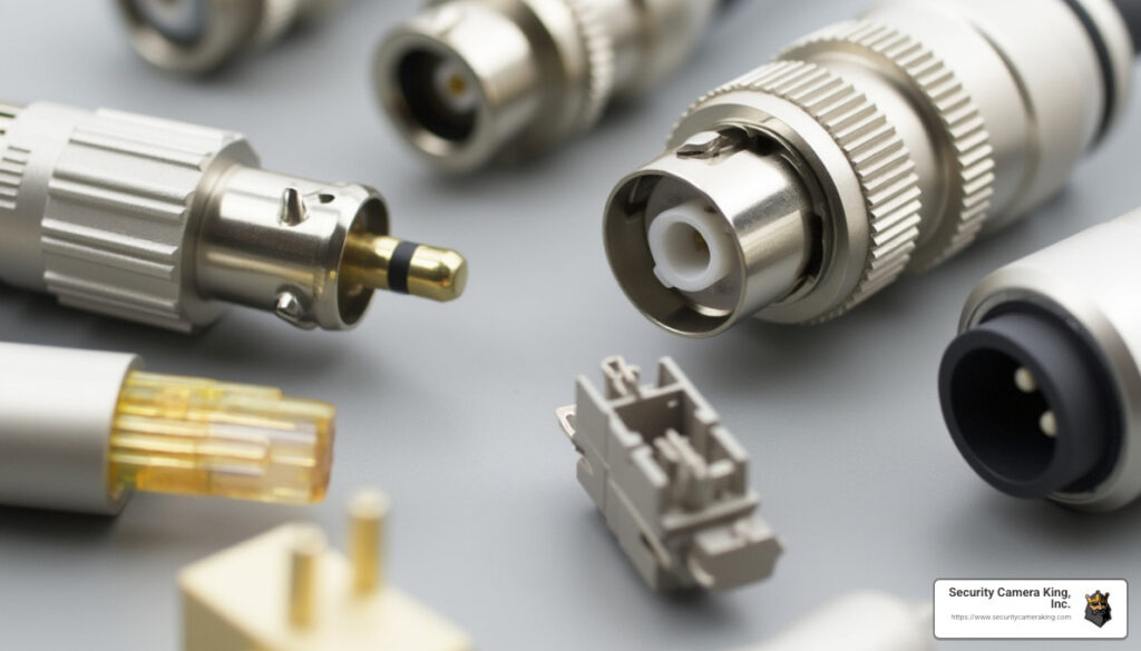 Security camera cable connectors